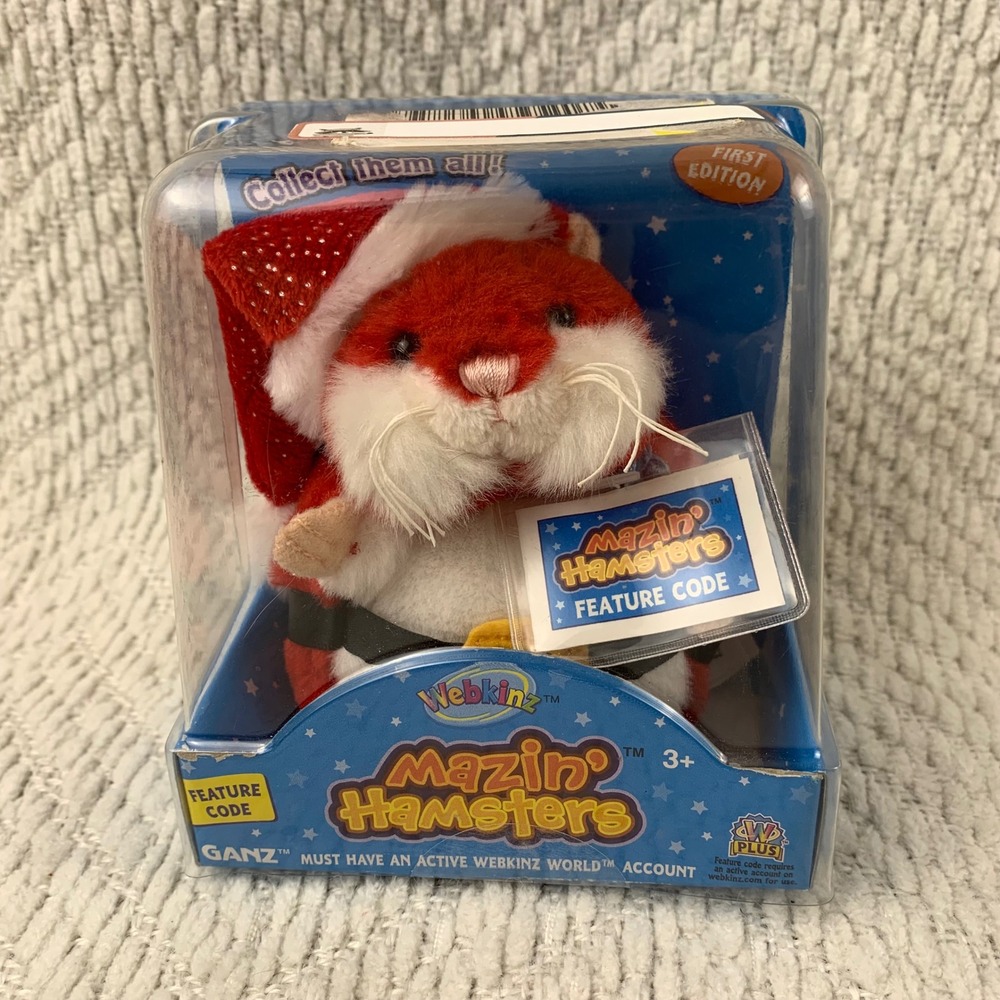 Ganz Webkinz Mazin Hamsters Nick Red Santa Clause First Edition WE000821 Plush